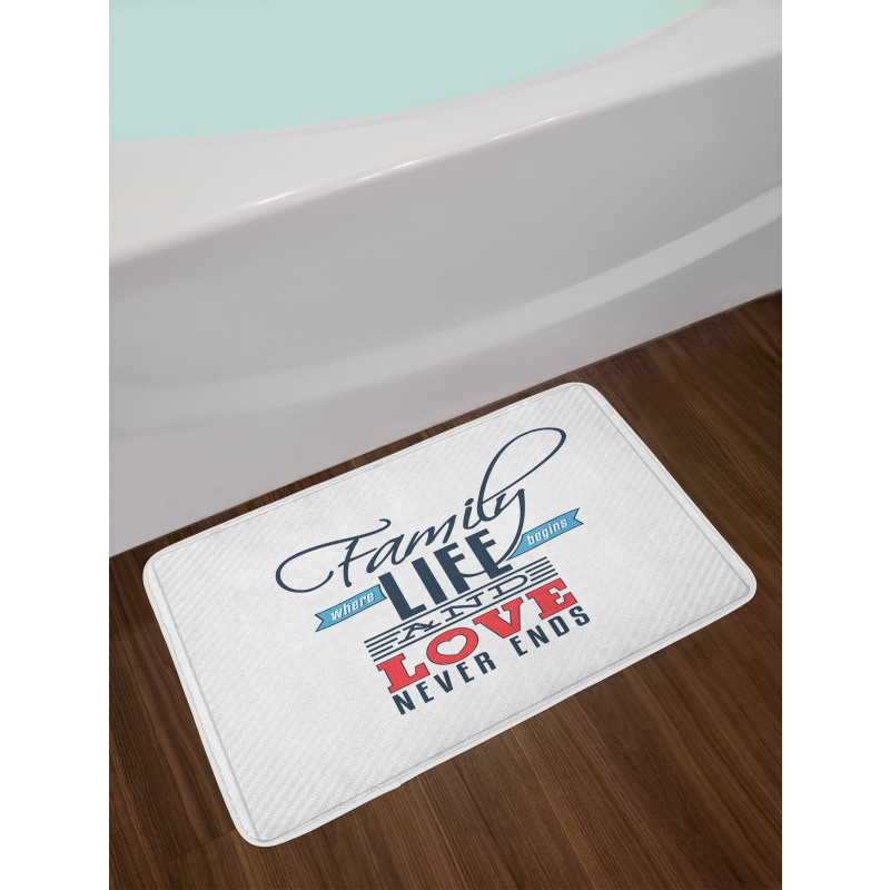 Words Family Love Typo Bath Mat