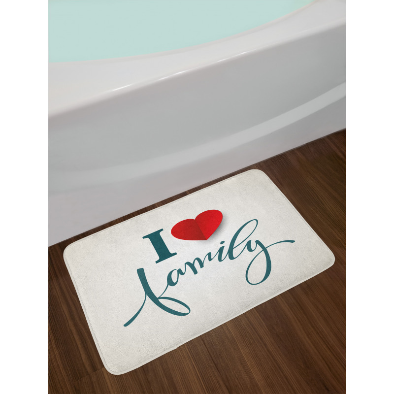 Love and Family Heart Bath Mat