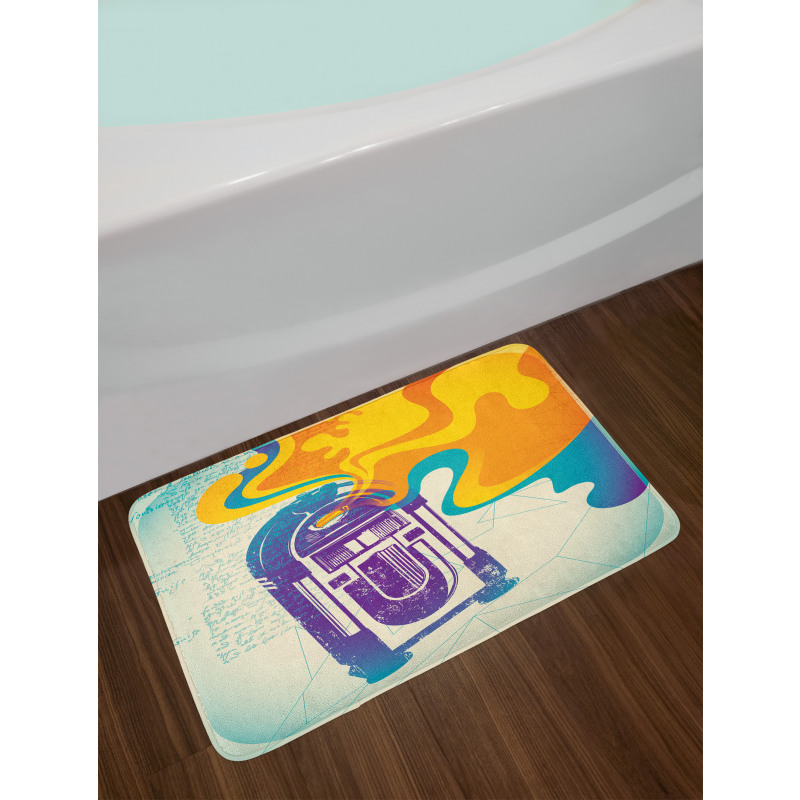 Retro Vintage Radio Music Bath Mat