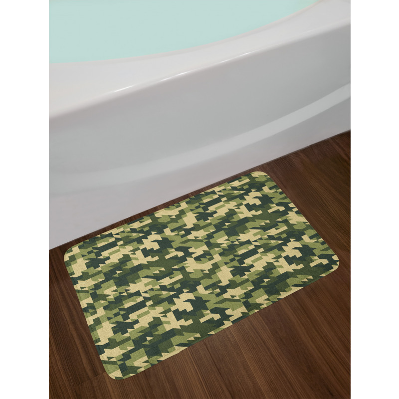 Abstract Chevron Forest Bath Mat