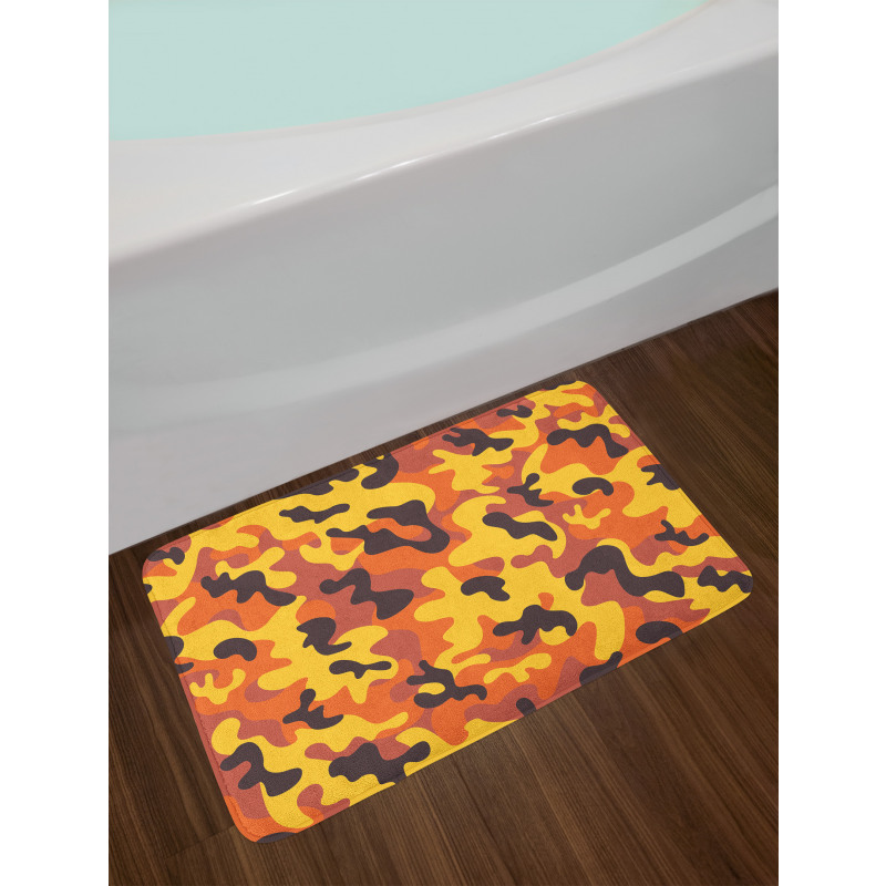 Lively Colorful Camo Art Bath Mat