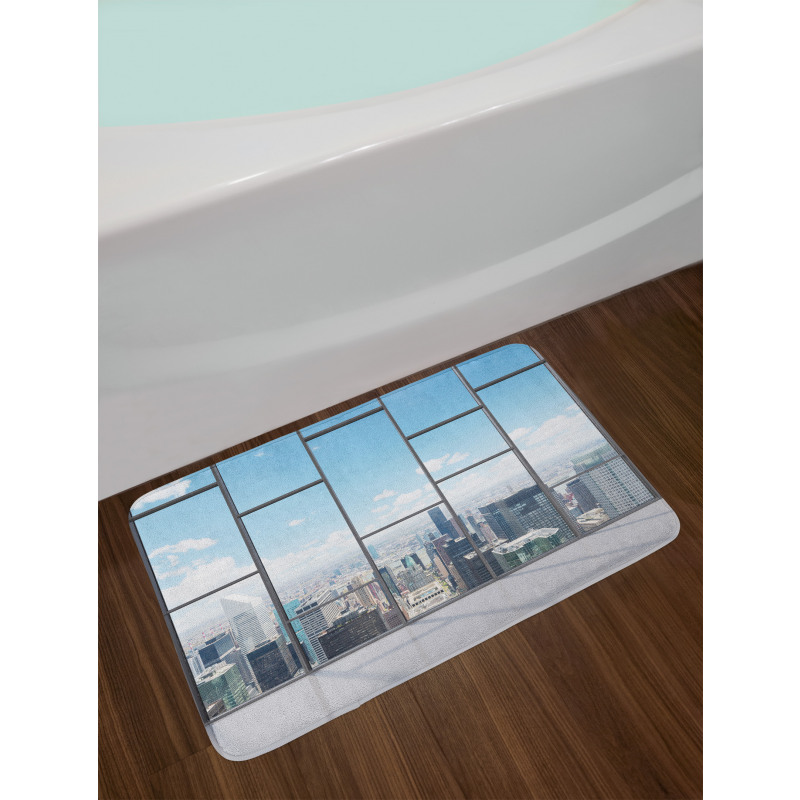 Office in Skyscrapers Bath Mat