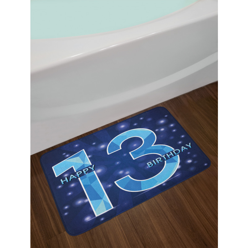 Polygon Effect Stars Bath Mat