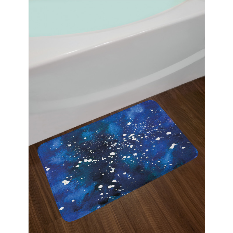 Grunge Space Theme Art Bath Mat