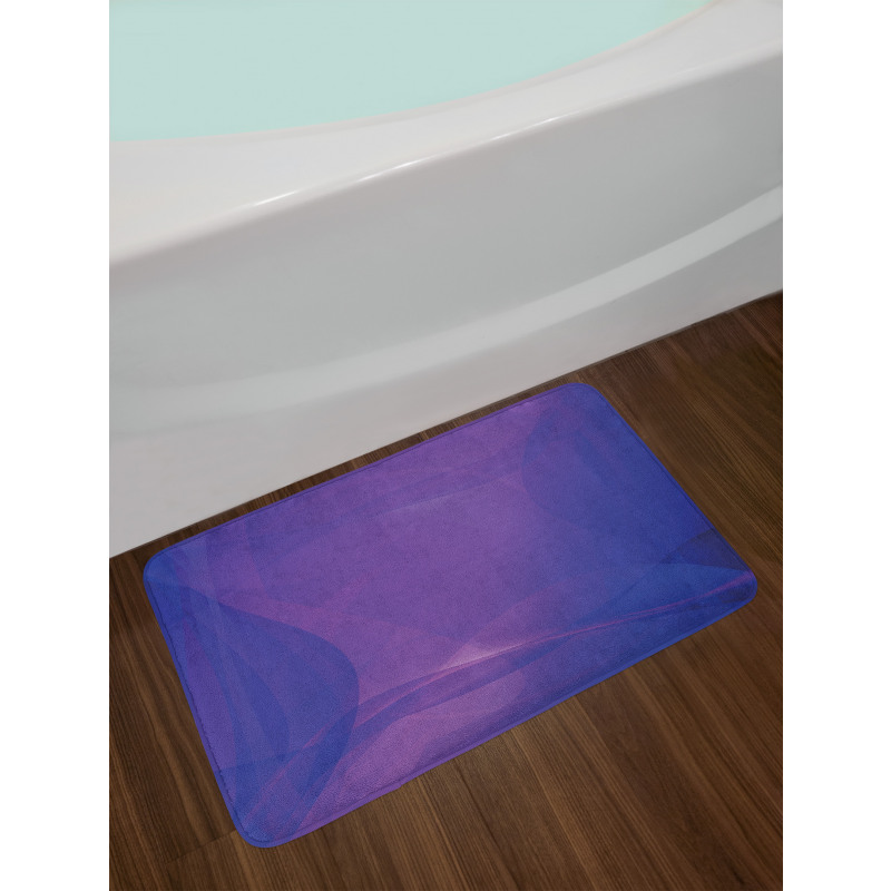 Indigo Wavy Modern Art Bath Mat