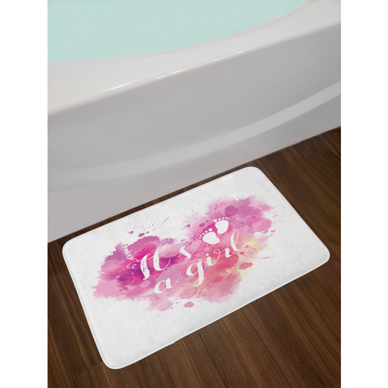 Hearts Pastel Girl Bath Mat