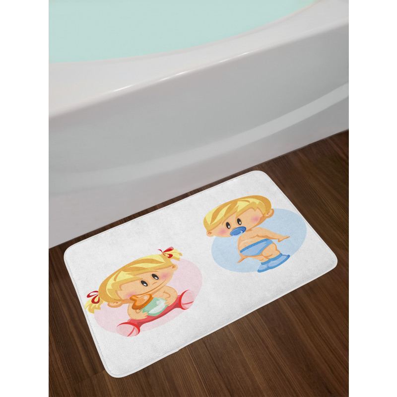 Happy Babies Playing Bath Mat