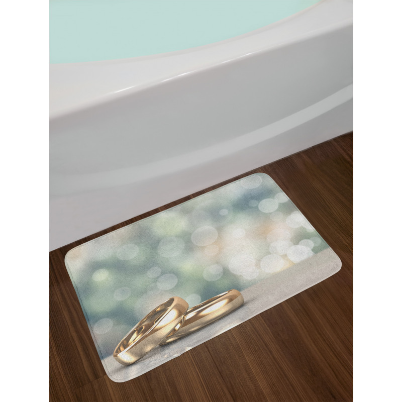 Rings Abstract Bokeh Bath Mat