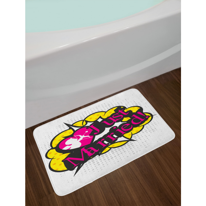 Pop Art Cupid Married Bath Mat