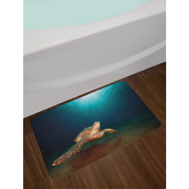 Green Turtle Sunbeam Bath Mat