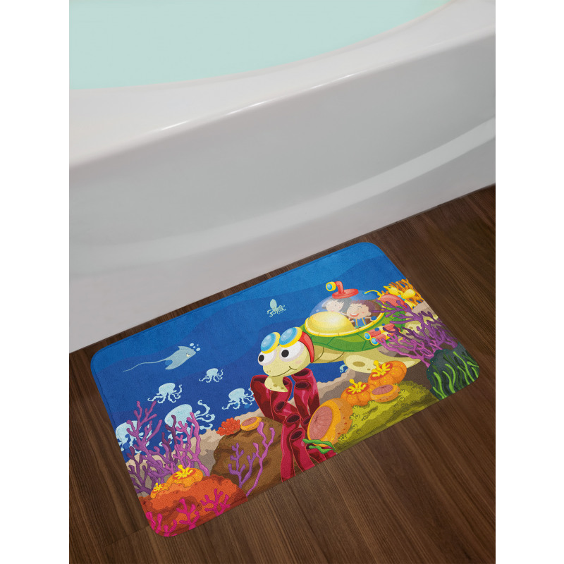 Cartoon Turtle Children Bath Mat