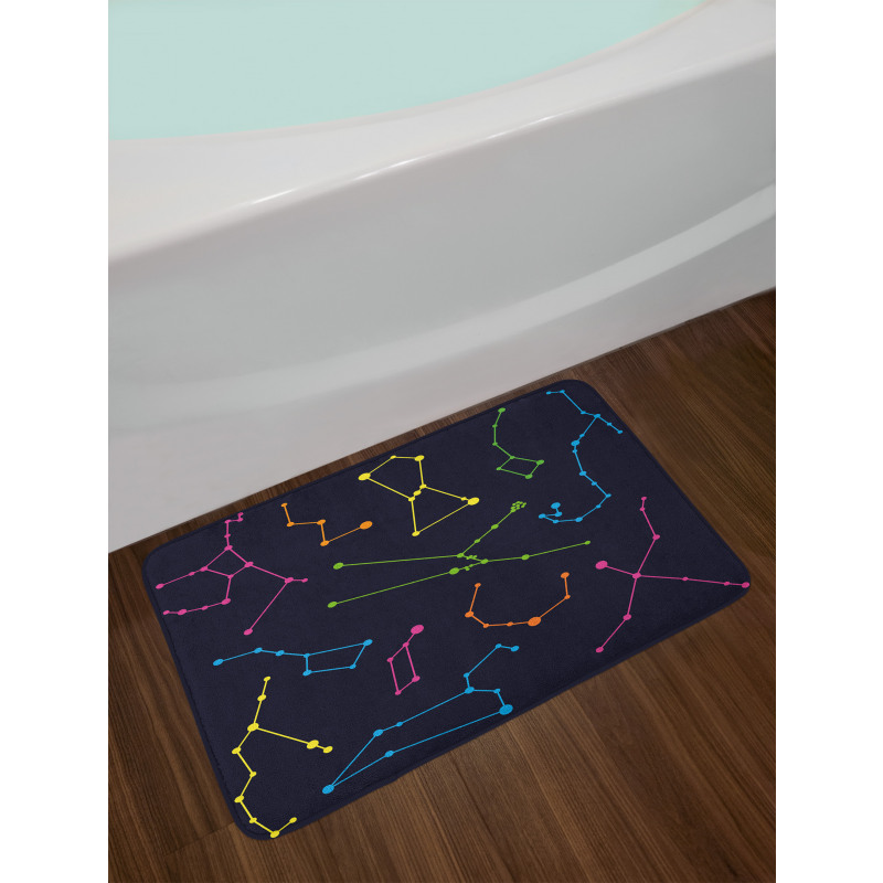Colorful Galactic Bath Mat