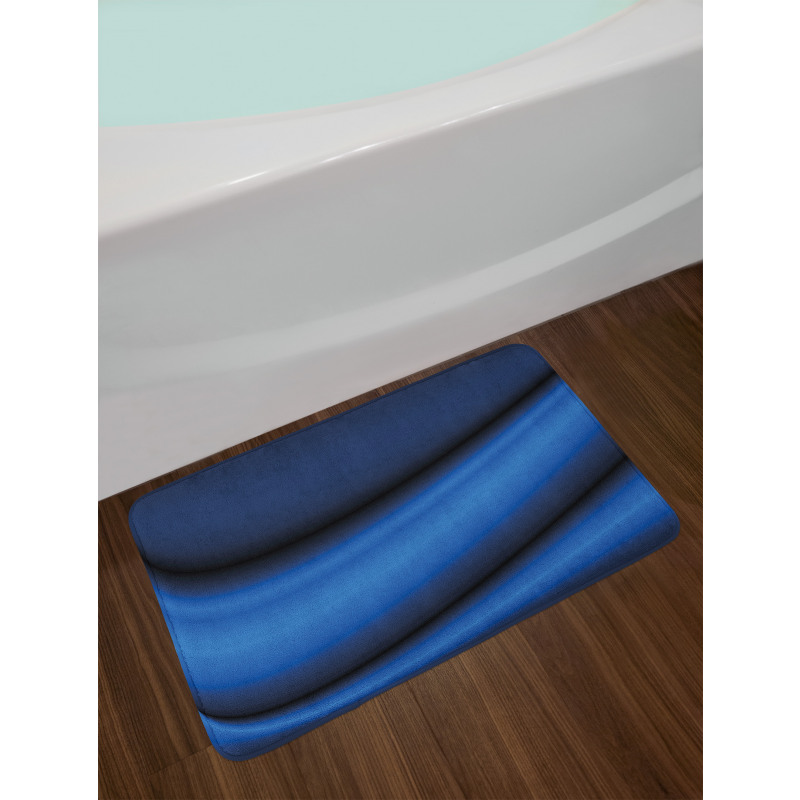 Abstract Wavy Blurry Bath Mat