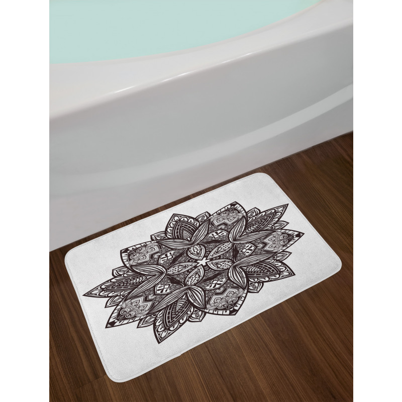 Floral Tattoo Art Bath Mat