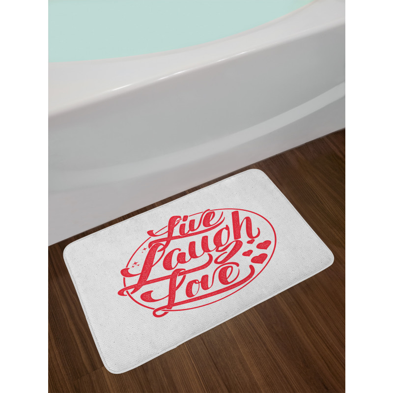 Retro Stamp Bath Mat