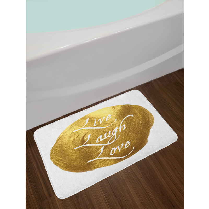 Big Spot Words Bath Mat