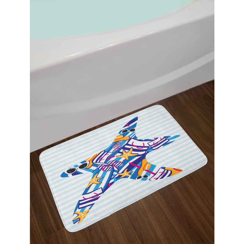 Cartoon Sea Star Bath Mat