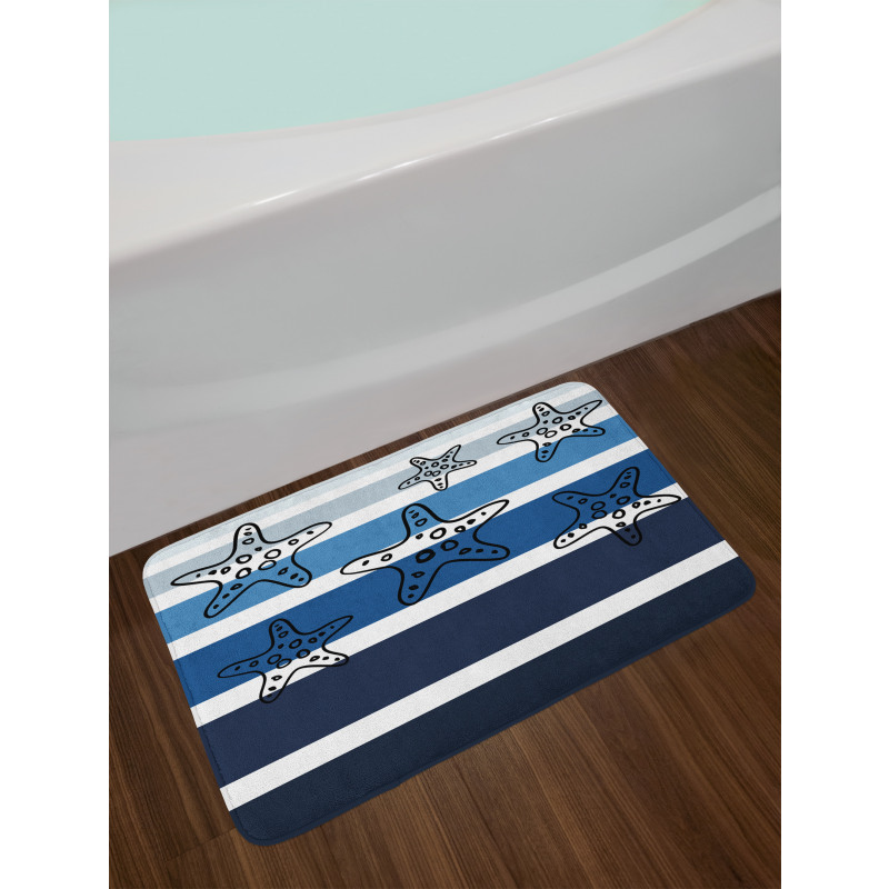 Stripes Starfish Bath Mat