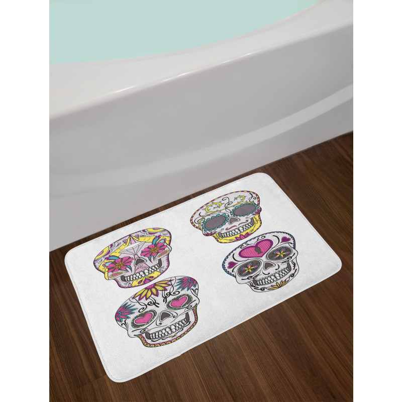 Mexican Skulls Set Bath Mat