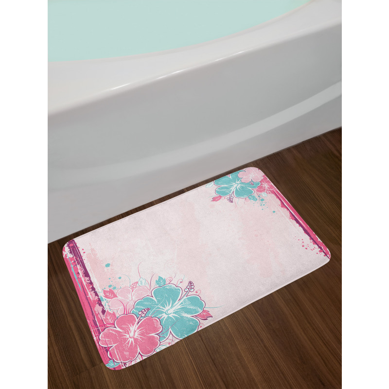 Bouquet of Hibiscus Art Bath Mat