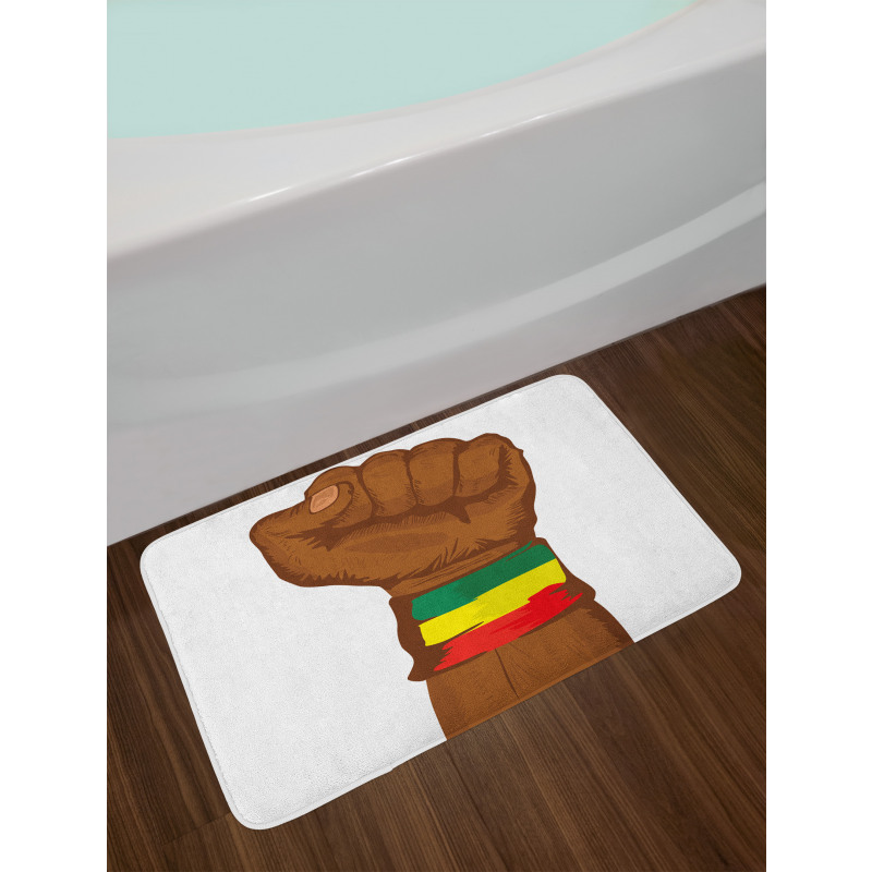 Ethiopian Flag Colors Bath Mat