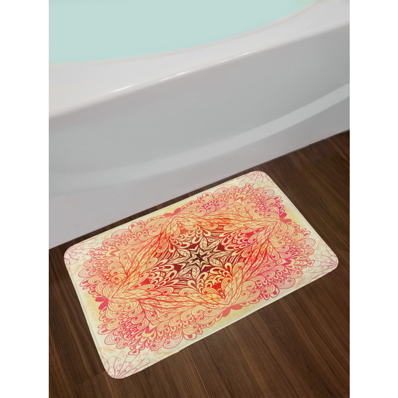 Doodle Flower Swirl Bath Mat