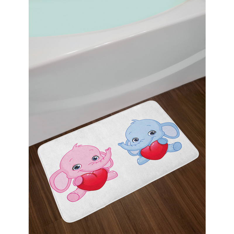 Hearts Twins Bath Mat