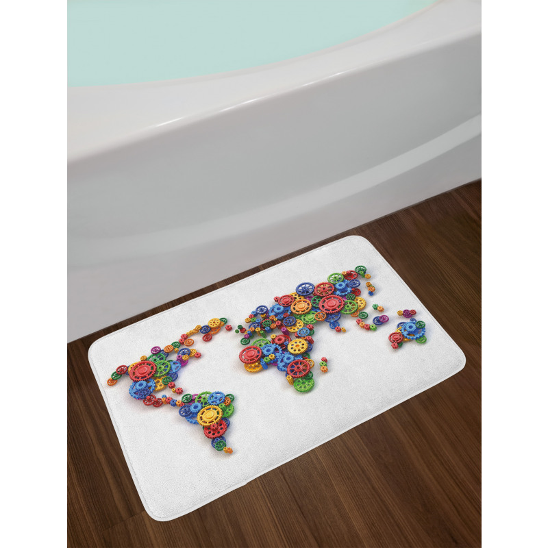 Gear Map Art Bath Mat