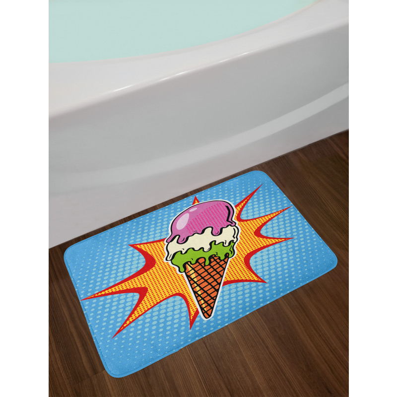 Retro Cone Dots Bath Mat