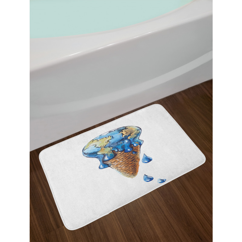 Globe Planet Earth Flavor Bath Mat