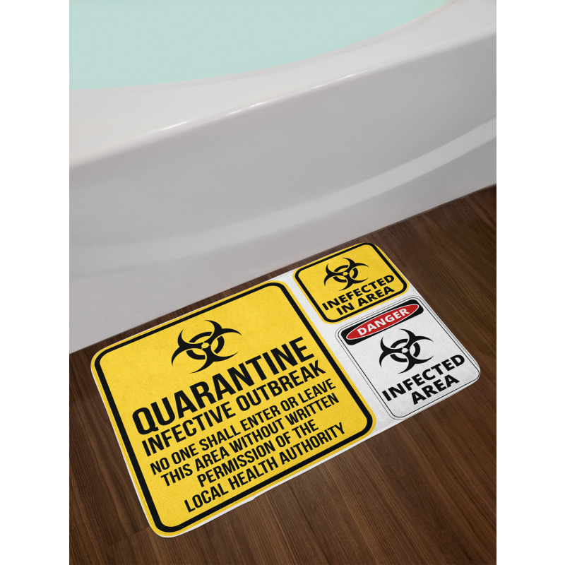 Danger Quarantine Bath Mat