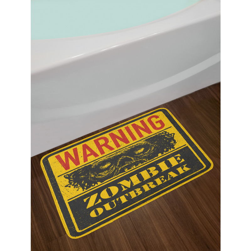 Grunge Horror Sign Bath Mat