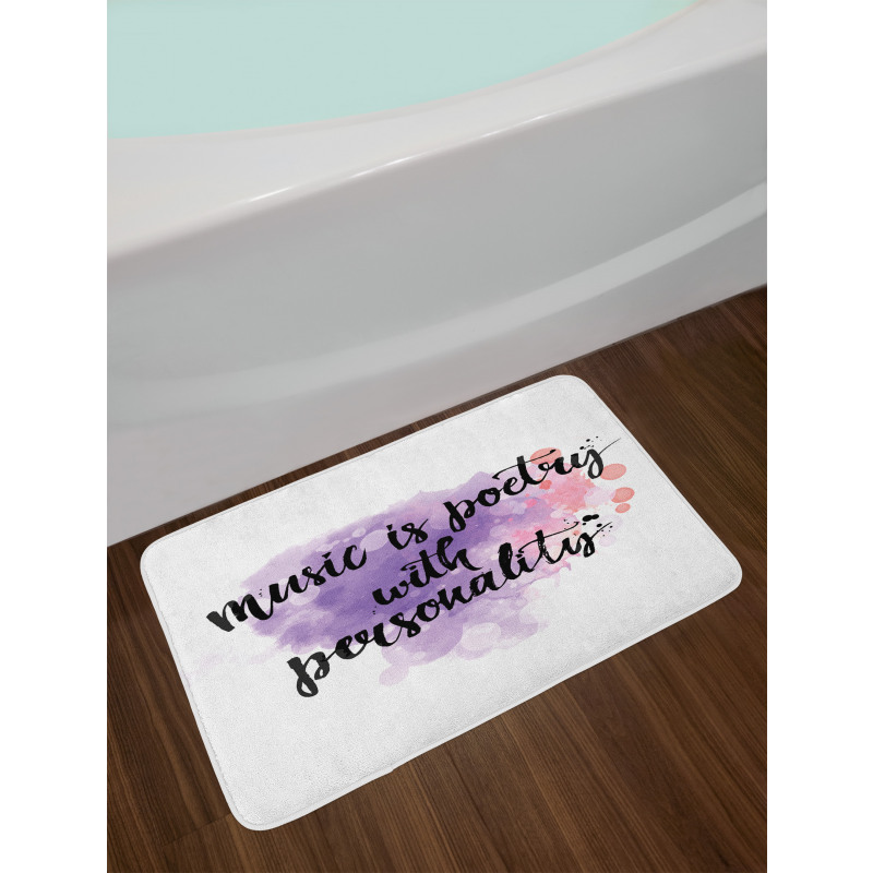 Music Hand Written Bath Mat