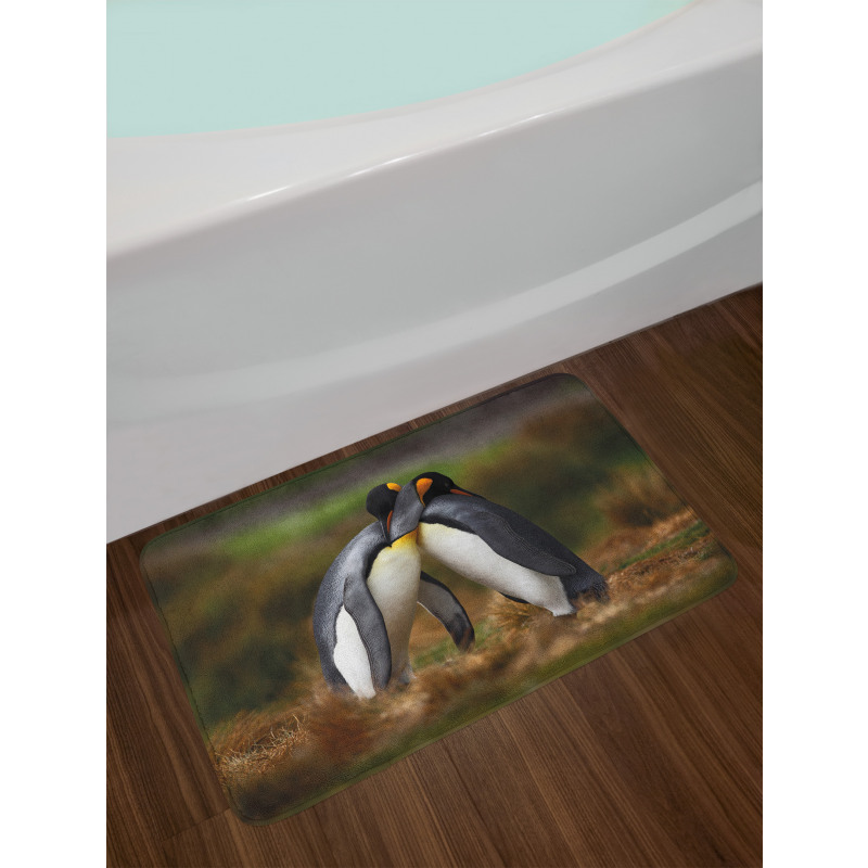 Penguin Couple Cuddling Bath Mat