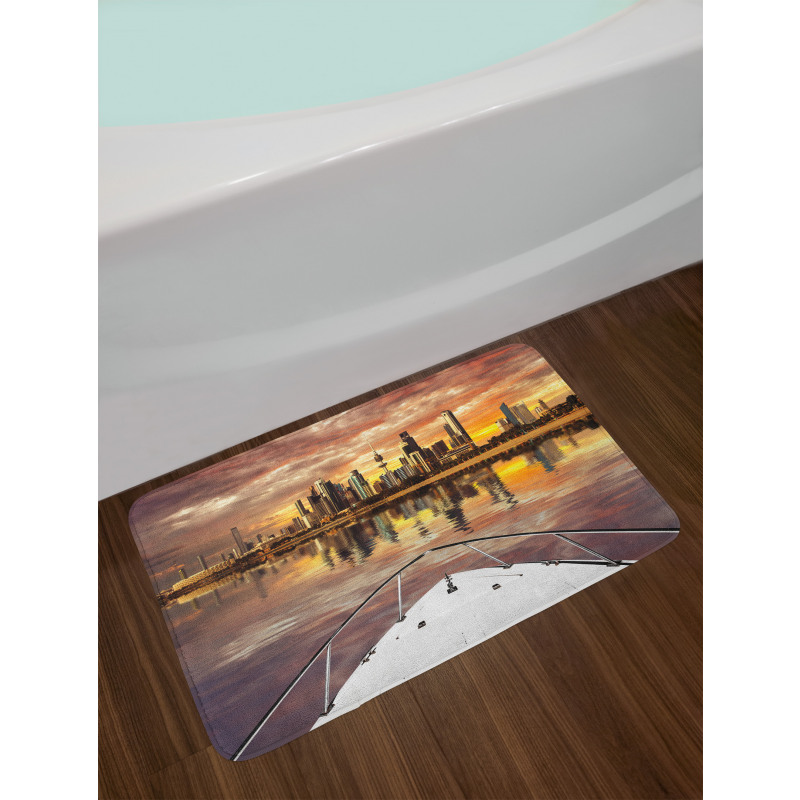 Kuwait Cityscape Bath Mat