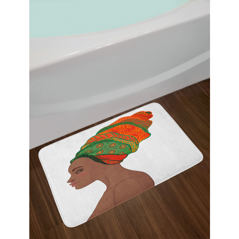 Young Afro Beauty Bath Mat