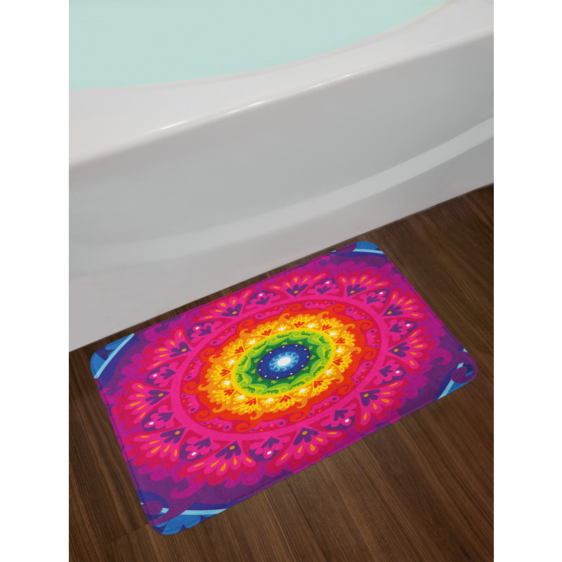 Rainbow Hippie Bath Mat