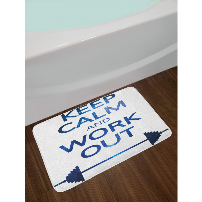 Keep Calm and Work Bath Mat