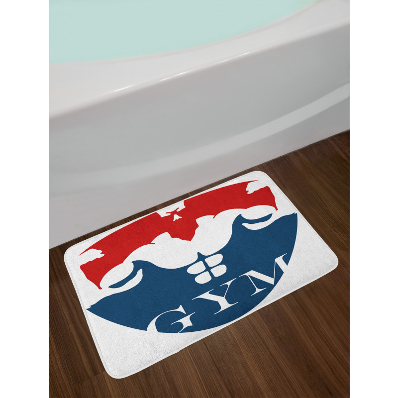 Strong Man with Biceps Bath Mat