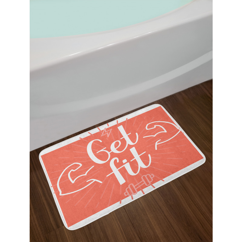 Bodybuilder Arms Biceps Bath Mat