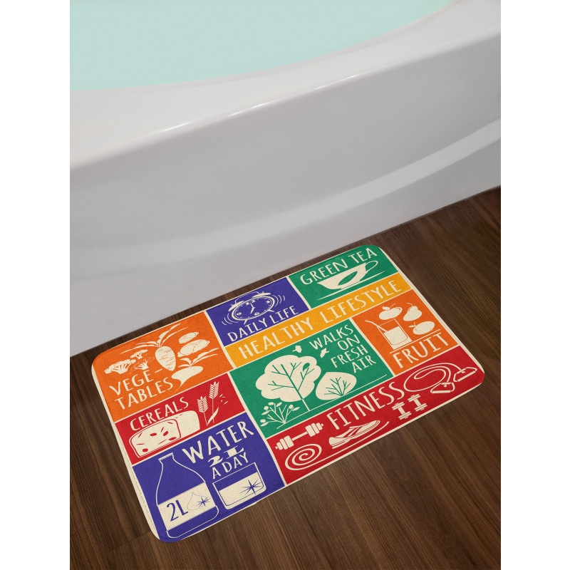 Colorful Motivational Bath Mat