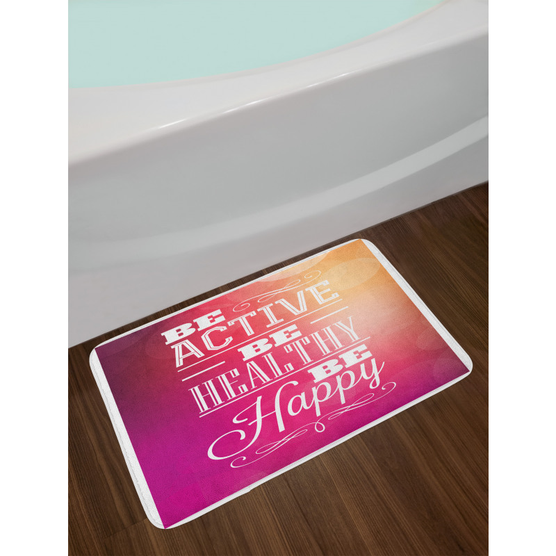 Be Active Be Healthy Bath Mat