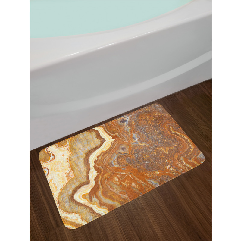 Natural Travertine Facet Bath Mat