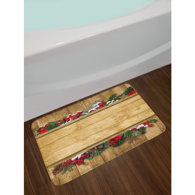 Vintage Noel Greeting Bath Mat