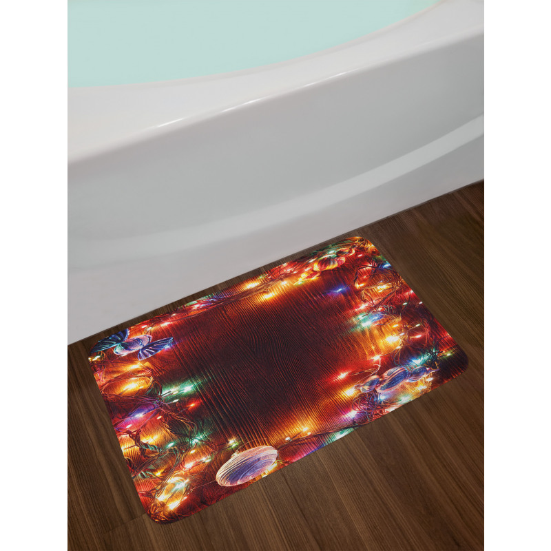 Hipster Grunge Tinsel Bath Mat