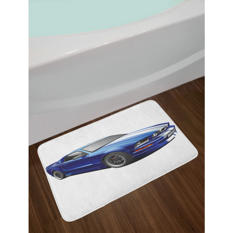 Race Car Vivid Kids Bath Mat