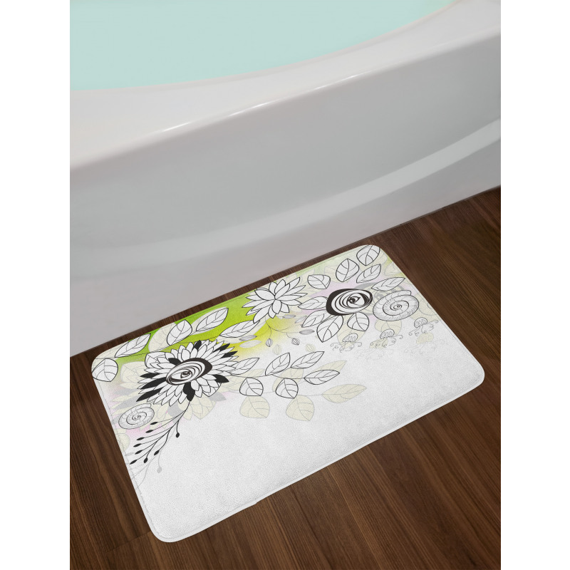 Wild Field Plants Bath Mat