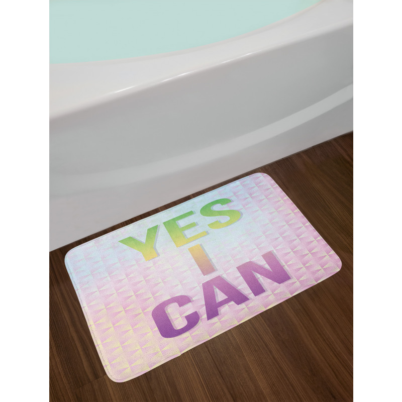 Yes I Can Words Bath Mat