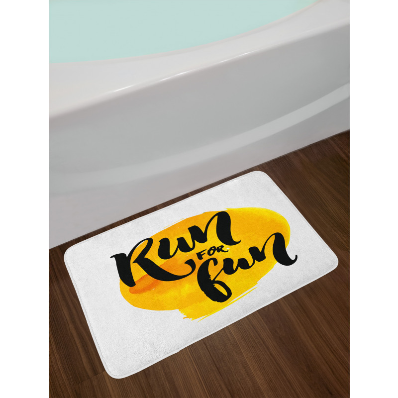 Run for Run Words Bath Mat