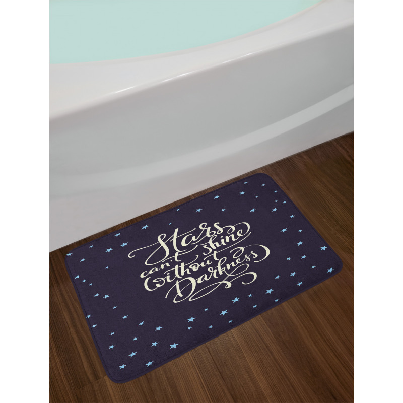 Night Sky Words Bath Mat